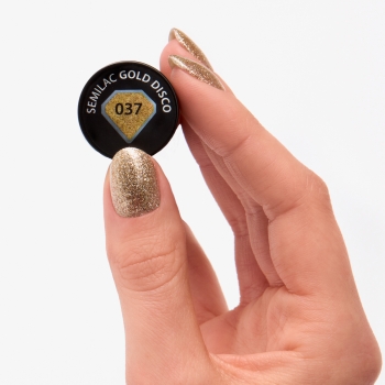 Semilac Lakier hybrydowy 037 Gold Disco 7ml